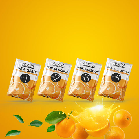 ALICIA BEAUTY Deluxe Pedicure - Orange - (28gr/1oz) Salt, Sugar Scrub, Mud Mask, Lotion, Pedi-Bubble, Collagen Jelly-deluxe pedicure-ALICIA BEAUTY- Nail Supply American Gel Polish - Phuong Ni ALICIA BEAUTY Deluxe Pedicure - Orange - (28gr/1oz) Salt, Sugar Scrub, Mud Mask, Lotion, Pedi-Bubble, Collagen Jelly-deluxe pedicure-ALICIA BEAUTY- Nail Supply American Gel Polish - Phuong Ni