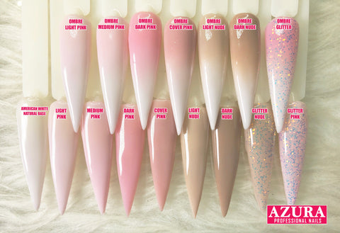 COMBO - AZURA Ombre Powder 2in1 (Acylic & Dip Powder) - (2oz) - Combo 12 colors-powder-AZURA- Nail Supply American Gel Polish - Phuong Ni COMBO - AZURA Ombre Powder 2in1 (Acylic & Dip Powder) - (2oz) - Combo 12 colors-powder-AZURA- Nail Supply American Gel Polish - Phuong Ni