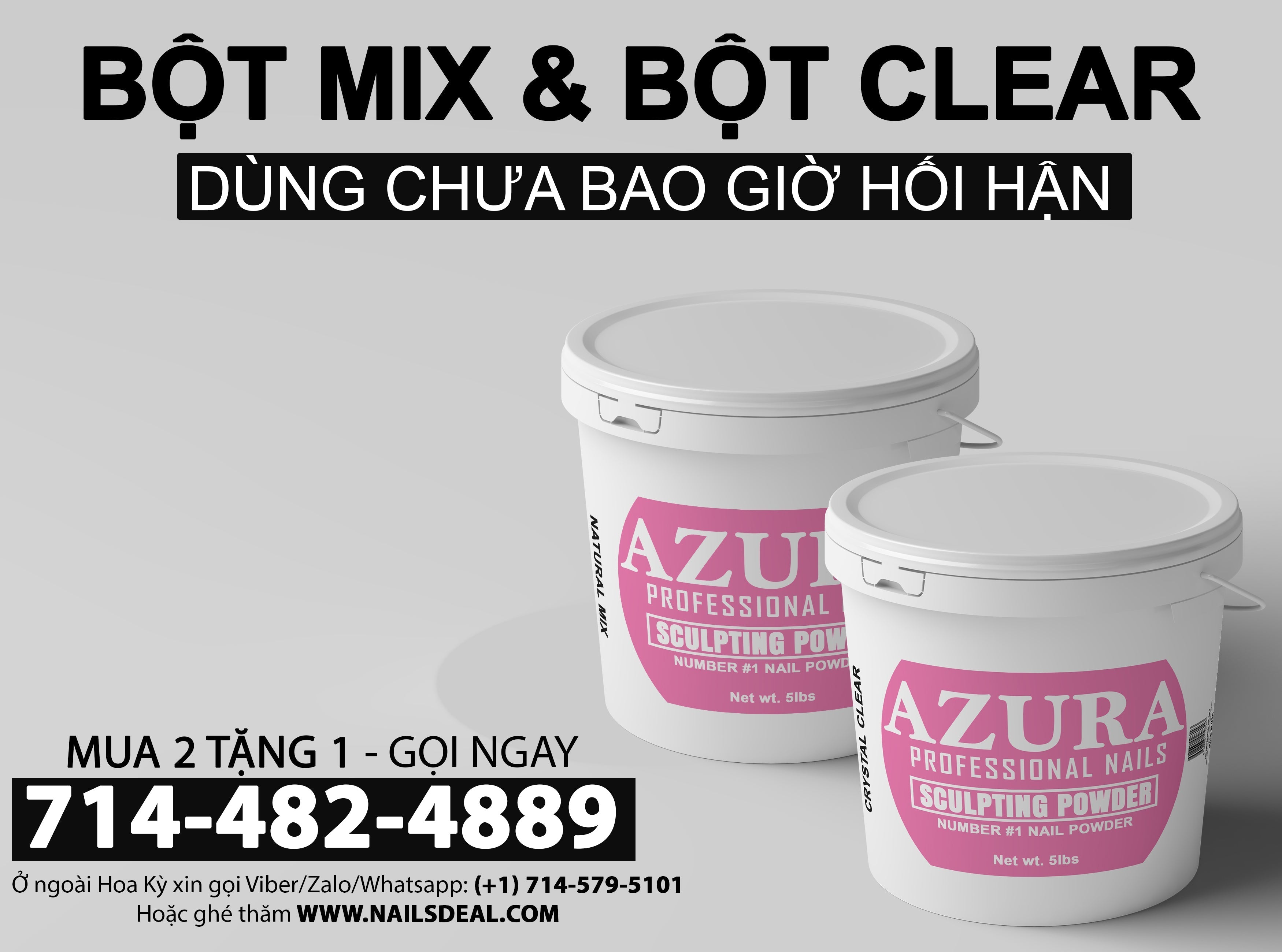 COMBO - Buy (3) Super Powder Get Free (1) EMA Monomer-powder-AZURA- Nail Supply American Gel Polish - Phuong Ni COMBO - Buy (3) Super Powder Get Free (1) EMA Monomer-powder-AZURA- Nail Supply American Gel Polish - Phuong Ni