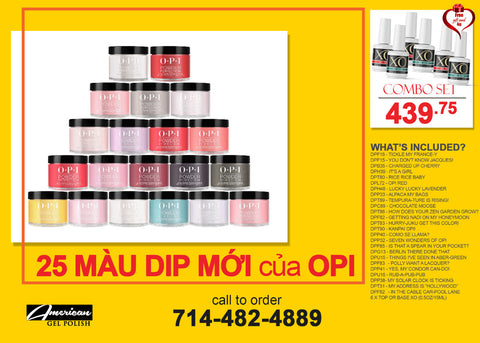 COMBO - OPI DIP Powder - 25 new colors & FREE Gifts-simple-OPI Dip Powder- Nail Supply American Gel Polish - Phuong Ni