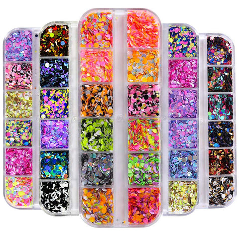 Grids Nail Sequins Mixed 3D Nail Art Stickers (5 boxes)-JAYDEN-5Boxes- Nail Supply American Gel Polish - Phuong Ni Grids Nail Sequins Mixed 3D Nail Art Stickers (5 boxes)-JAYDEN-5Boxes- Nail Supply American Gel Polish - Phuong Ni