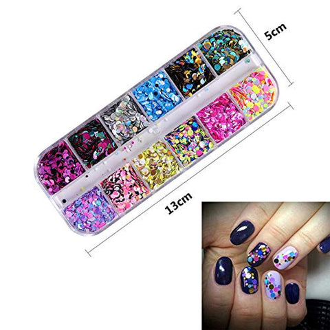 Grids Nail Sequins Mixed 3D Nail Art Stickers (5 boxes)-JAYDEN- Nail Supply American Gel Polish - Phuong Ni Grids Nail Sequins Mixed 3D Nail Art Stickers (5 boxes)-JAYDEN- Nail Supply American Gel Polish - Phuong Ni