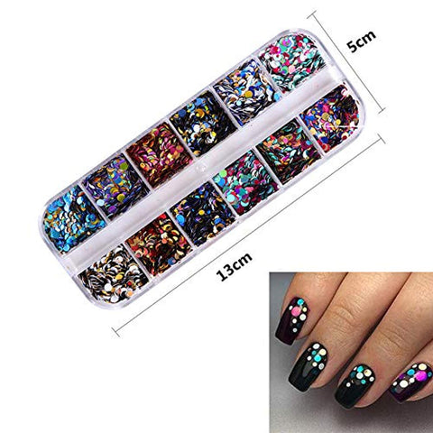 Grids Nail Sequins Mixed 3D Nail Art Stickers (5 boxes)-JAYDEN- Nail Supply American Gel Polish - Phuong Ni Grids Nail Sequins Mixed 3D Nail Art Stickers (5 boxes)-JAYDEN- Nail Supply American Gel Polish - Phuong Ni