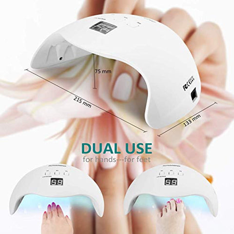 Hand and Feet UV/LED Nail Lamp - 40W (LCD Display) - White-UV/LED LAMP-JAYDEN- Nail Supply American Gel Polish - Phuong Ni