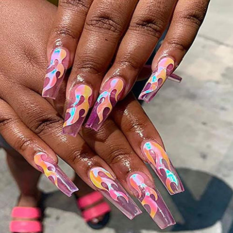 Holographic Fire Flame Nail Art Decals 3D (16pcs)-nail art-JAYDEN- Nail Supply American Gel Polish - Phuong Ni Holographic Fire Flame Nail Art Decals 3D (16pcs)-nail art-JAYDEN- Nail Supply American Gel Polish - Phuong Ni