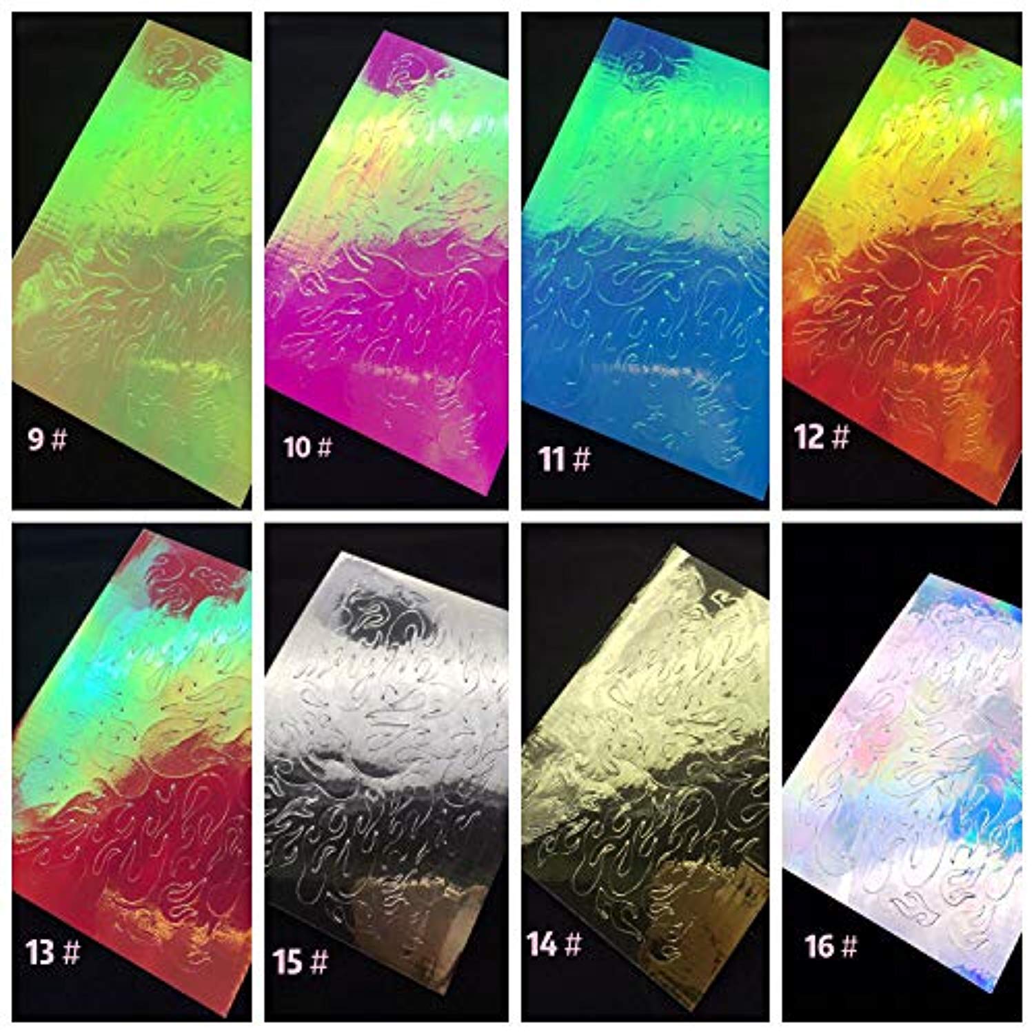Holographic Fire Flame Nail Art Decals 3D (16pcs)-nail art-JAYDEN- Nail Supply American Gel Polish - Phuong Ni Holographic Fire Flame Nail Art Decals 3D (16pcs)-nail art-JAYDEN- Nail Supply American Gel Polish - Phuong Ni