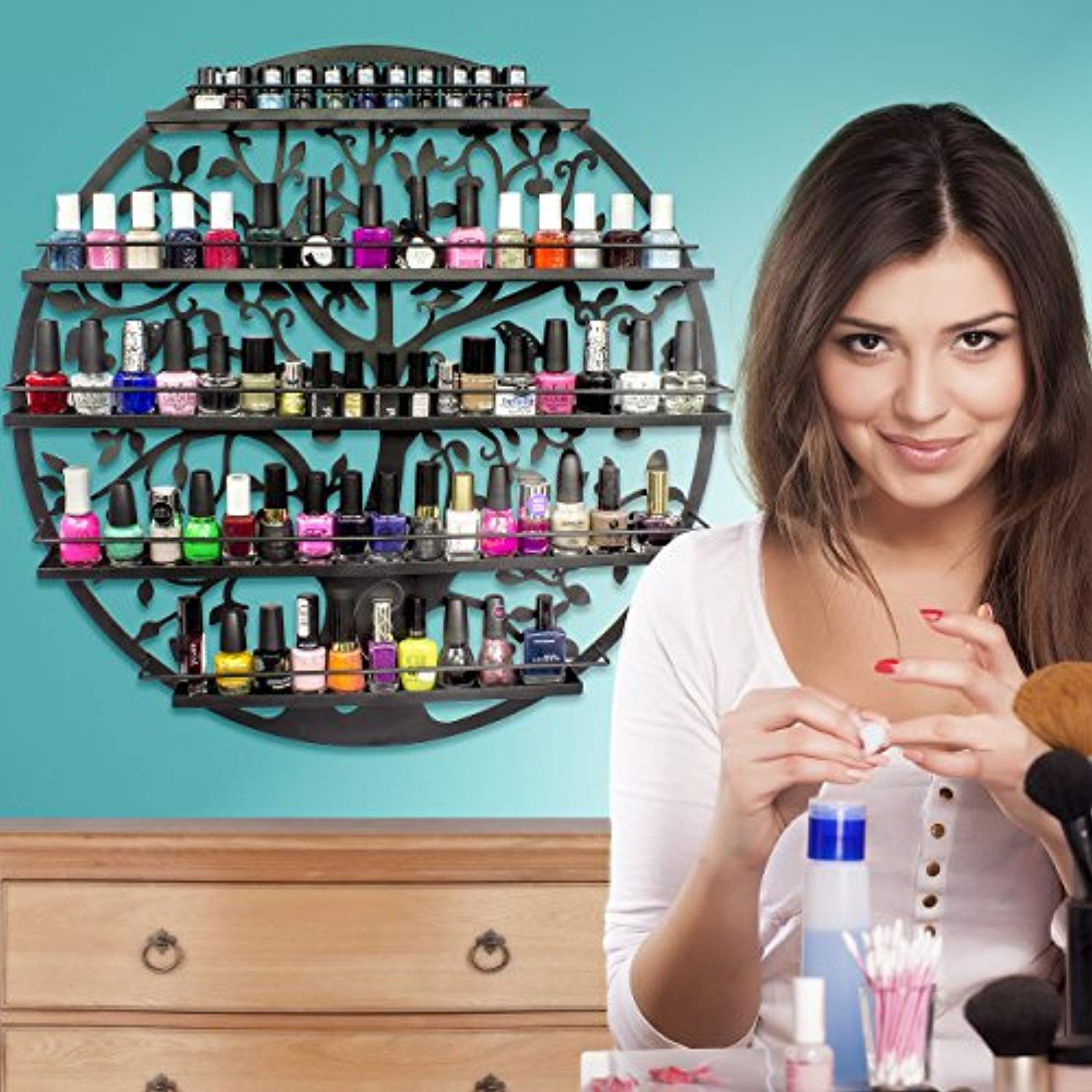 Metal Nail Polish Rack Holder (Black)-Polish Rack-Sorbus- Nail Supply American Gel Polish - Phuong Ni Metal Nail Polish Rack Holder (Black)-Polish Rack-Sorbus- Nail Supply American Gel Polish - Phuong Ni