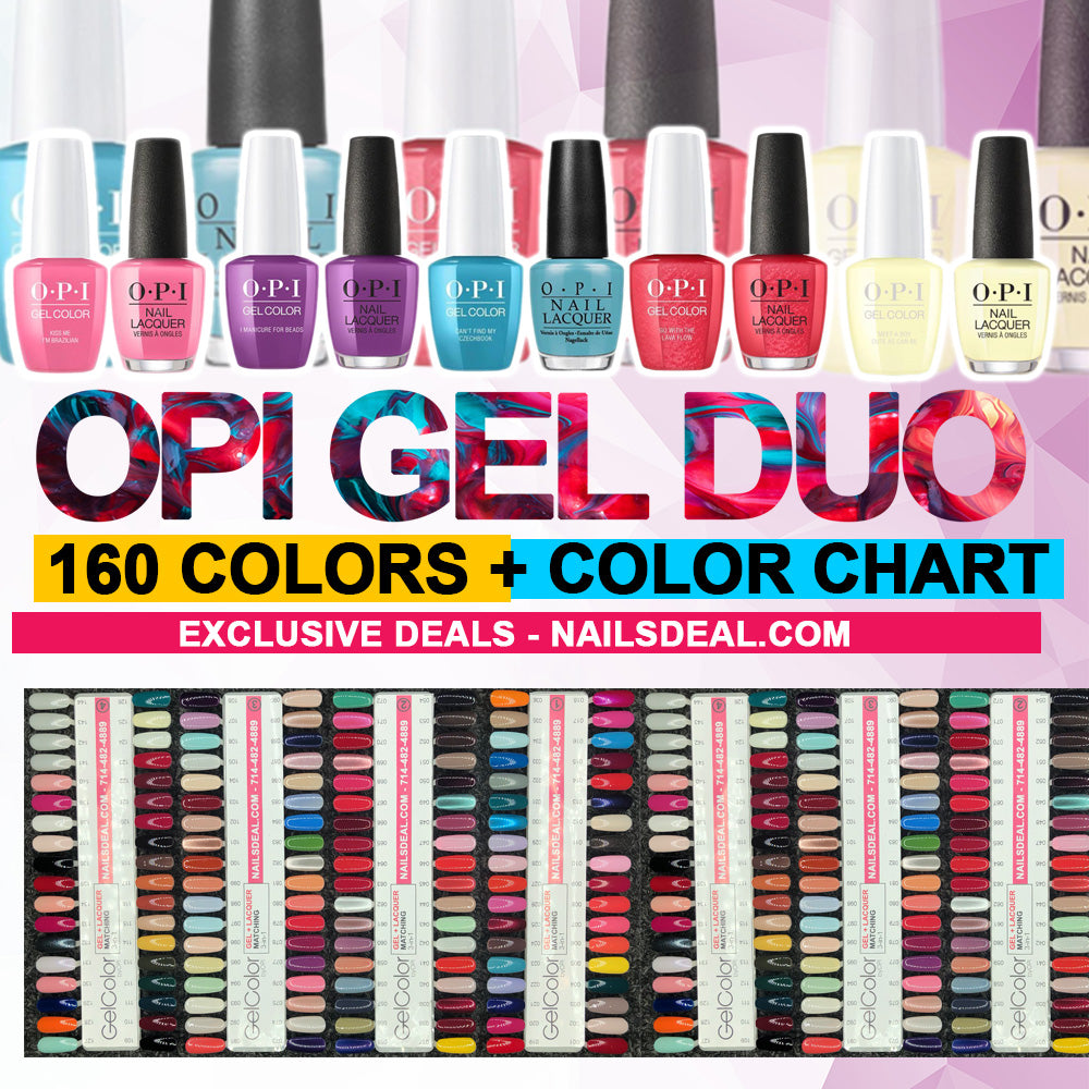 OPI Gel Duo Matching Color Combo - (160 colors) - Free OPI color chart-gel-Nails Deal- Nail Supply American Gel Polish - Phuong Ni OPI Gel Duo Matching Color Combo - (160 colors) - Free OPI color chart-gel-Nails Deal- Nail Supply American Gel Polish - Phuong Ni
