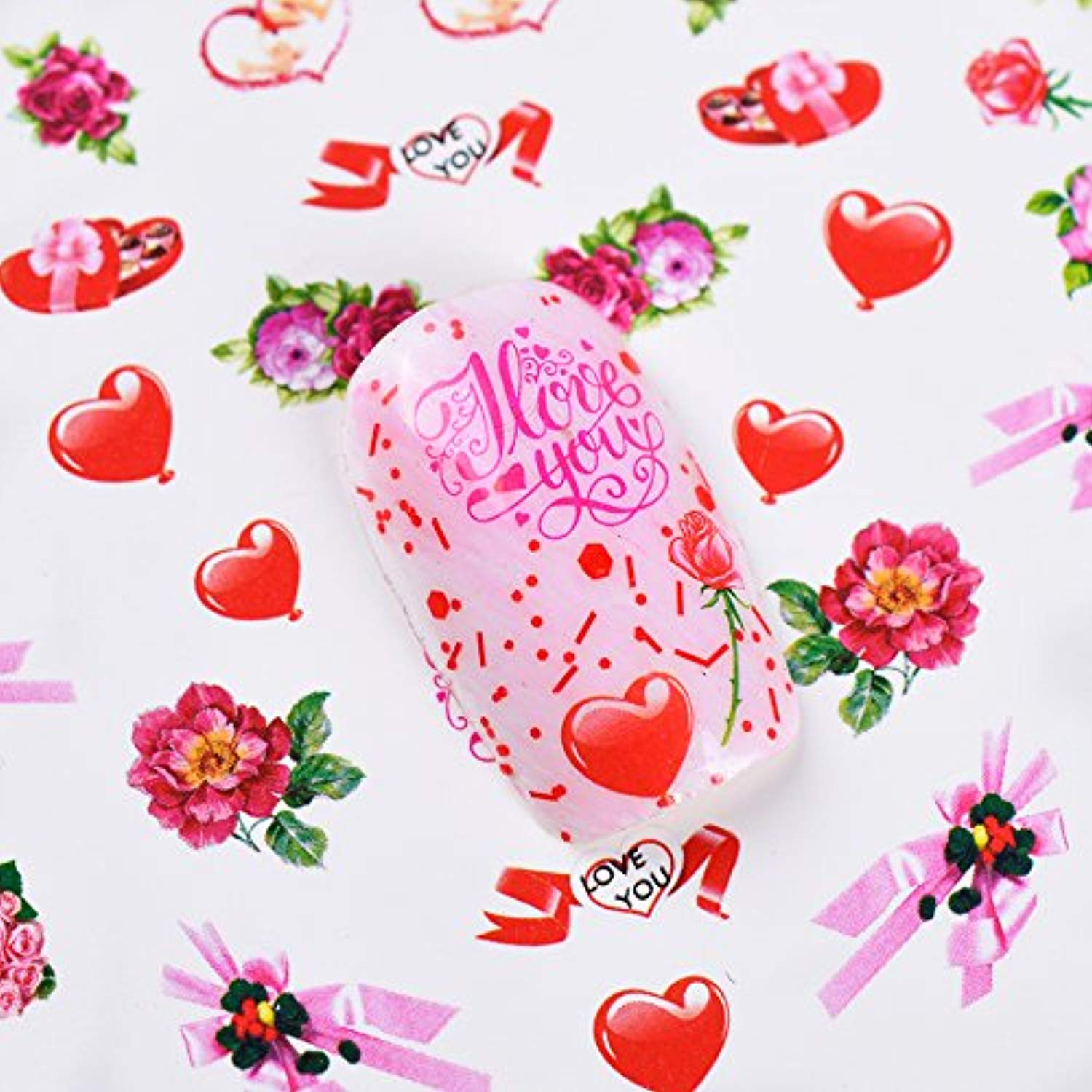 Valentine Nail Sticker - Red Flowers & Heart (24 sheets)-Nail Sticker-JAYDEN- Nail Supply American Gel Polish - Phuong Ni Valentine Nail Sticker - Red Flowers & Heart (24 sheets)-Nail Sticker-JAYDEN- Nail Supply American Gel Polish - Phuong Ni