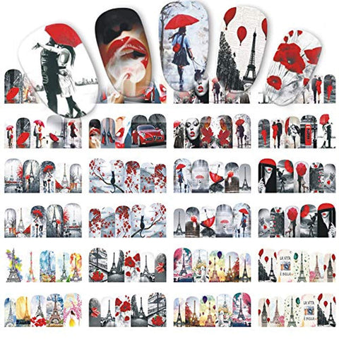 Valentine Nail Stickers - Flowers &Couple (12 sheets/120pcs)-Nail Sticker-iFancer- Nail Supply American Gel Polish - Phuong Ni Valentine Nail Stickers - Flowers &Couple (12 sheets/120pcs)-Nail Sticker-iFancer- Nail Supply American Gel Polish - Phuong Ni