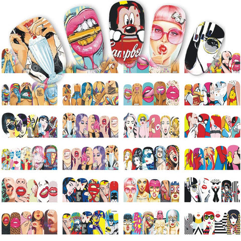 Valentine Nail Stickers - Flowers &Couple (12 sheets/120pcs)-Nail Sticker-iFancer-Sexy & Punk Series- Nail Supply American Gel Polish - Phuong Ni Valentine Nail Stickers - Flowers &Couple (12 sheets/120pcs)-Nail Sticker-iFancer-Sexy & Punk Series- Nail Supply American Gel Polish - Phuong Ni
