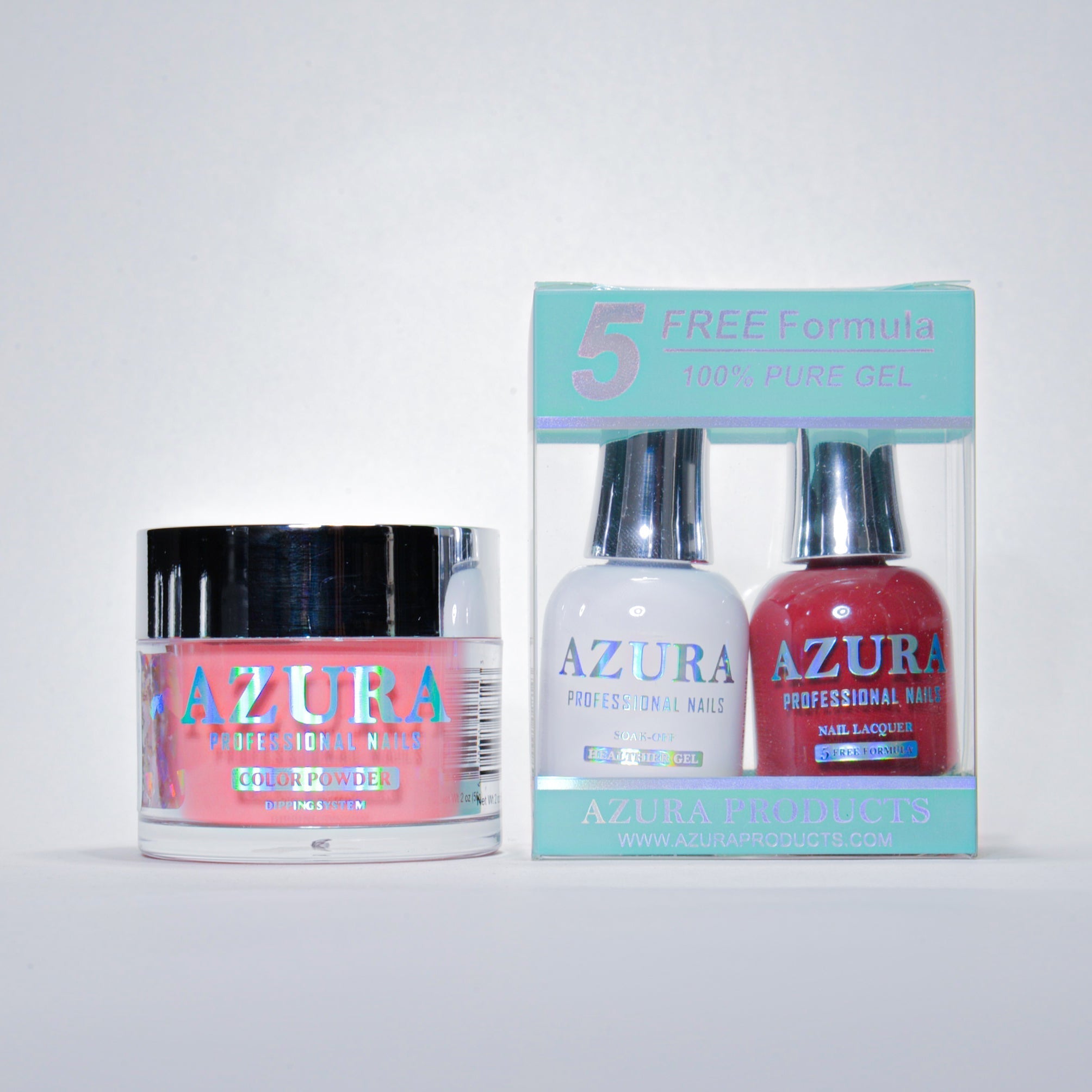 AZURA 3in1 - Gel Lacquer (0.5oz/15ml) & Dip Powder (2oz) - #001-simple-AZURA- Nail Supply American Gel Polish - Phuong Ni