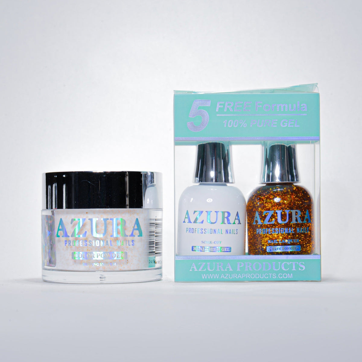 AZURA 3in1 - Gel Lacquer (0.5oz/15ml) & Dip Powder (2oz) - #033-simple-AZURA- Nail Supply American Gel Polish - Phuong Ni