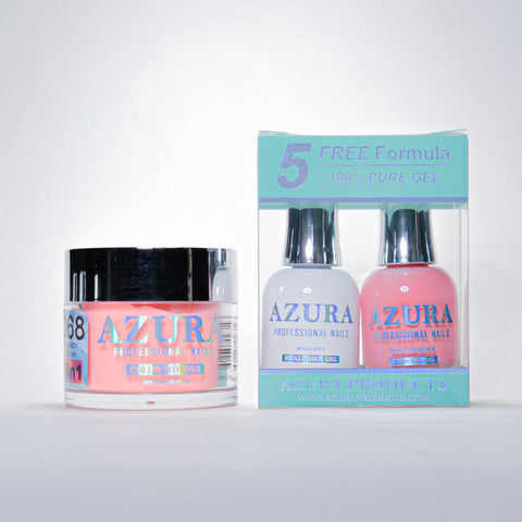 AZURA 3in1 - Gel Lacquer (0.5oz/15ml) & Dip Powder (2oz) - #068-simple-AZURA- Nail Supply American Gel Polish - Phuong Ni