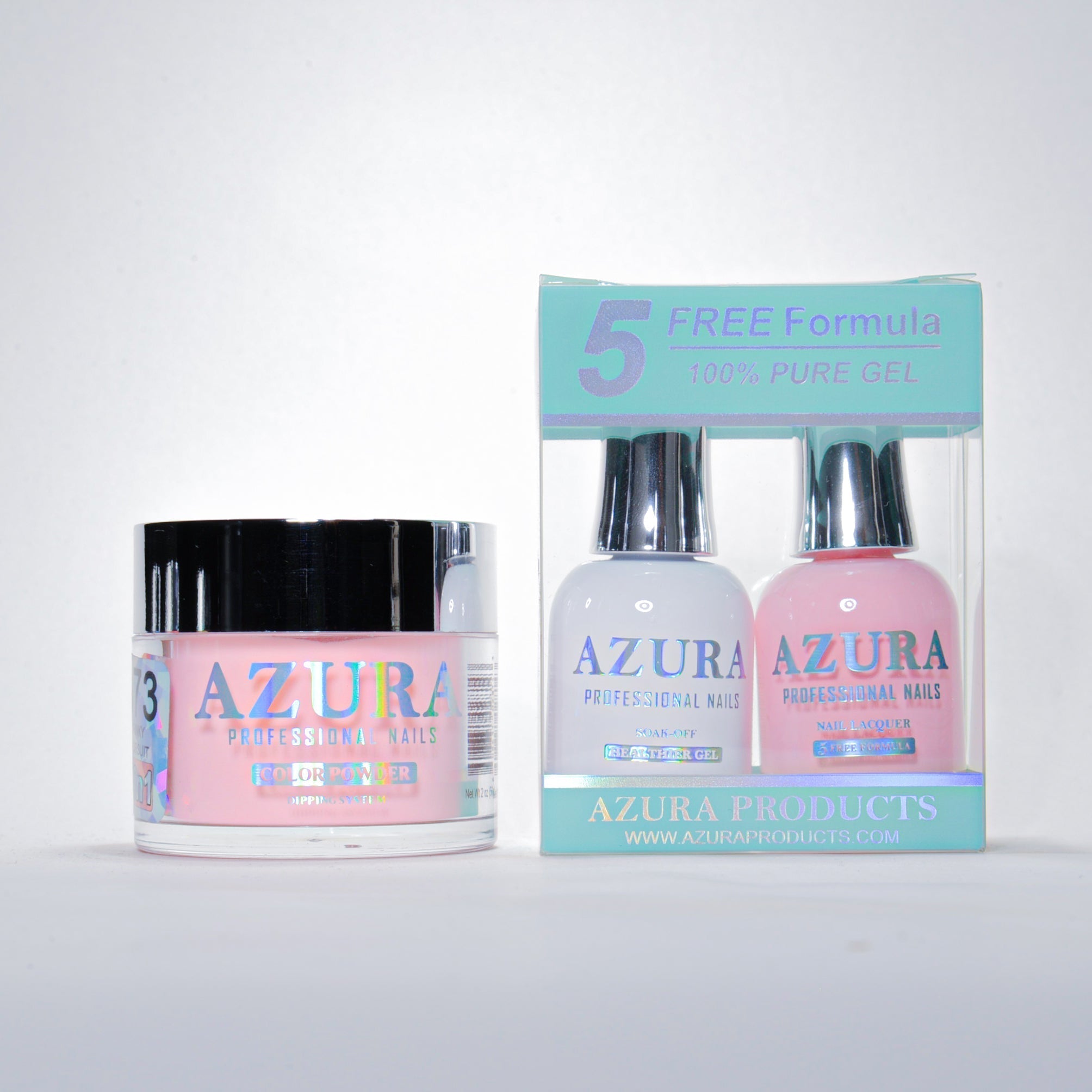 AZURA 3in1 - Gel Lacquer (0.5oz/15ml) & Dip Powder (2oz) - #073-simple-AZURA- Nail Supply American Gel Polish - Phuong Ni
