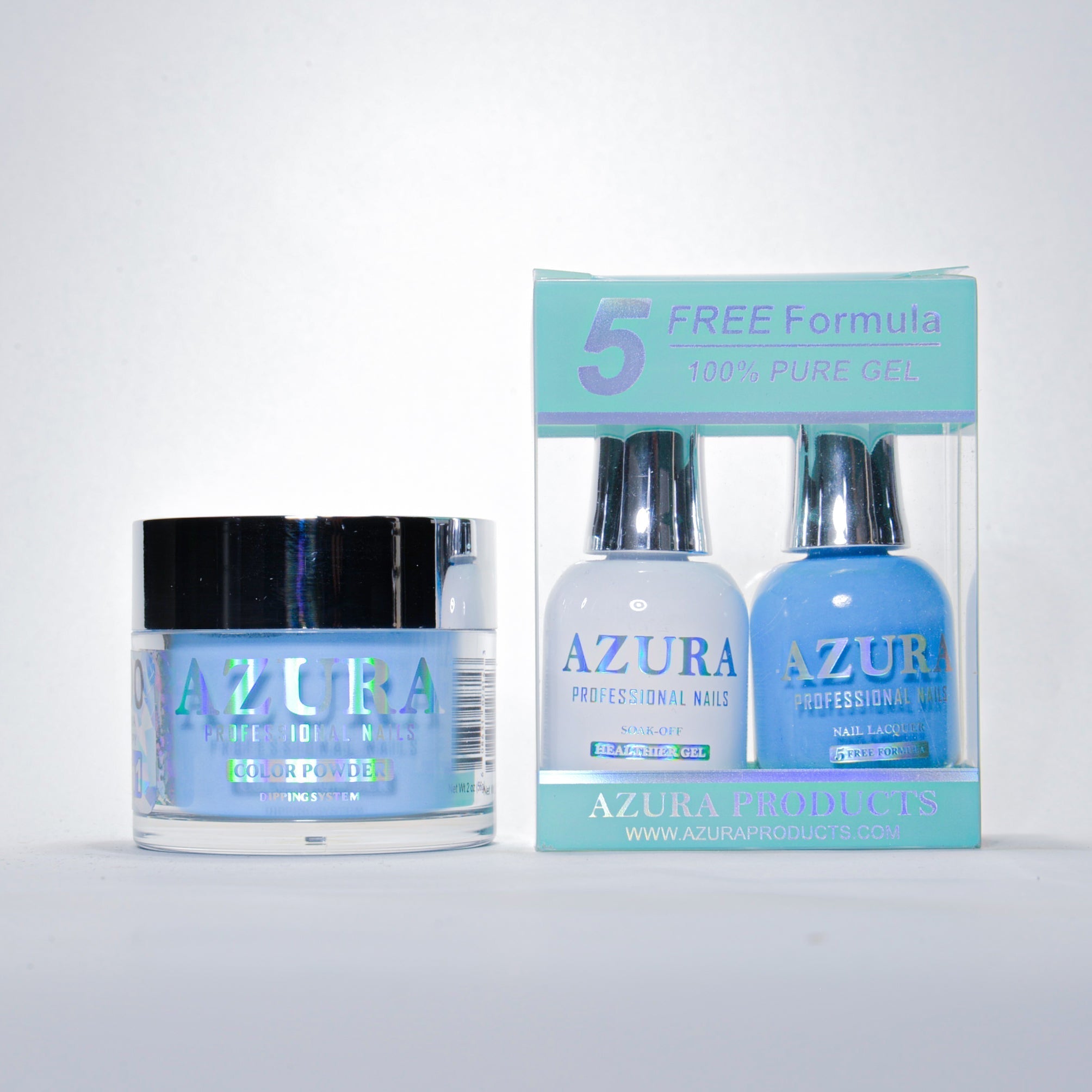 AZURA 3in1 - Gel Lacquer (0.5oz/15ml) & Dip Powder (2oz) - #100-simple-AZURA- Nail Supply American Gel Polish - Phuong Ni