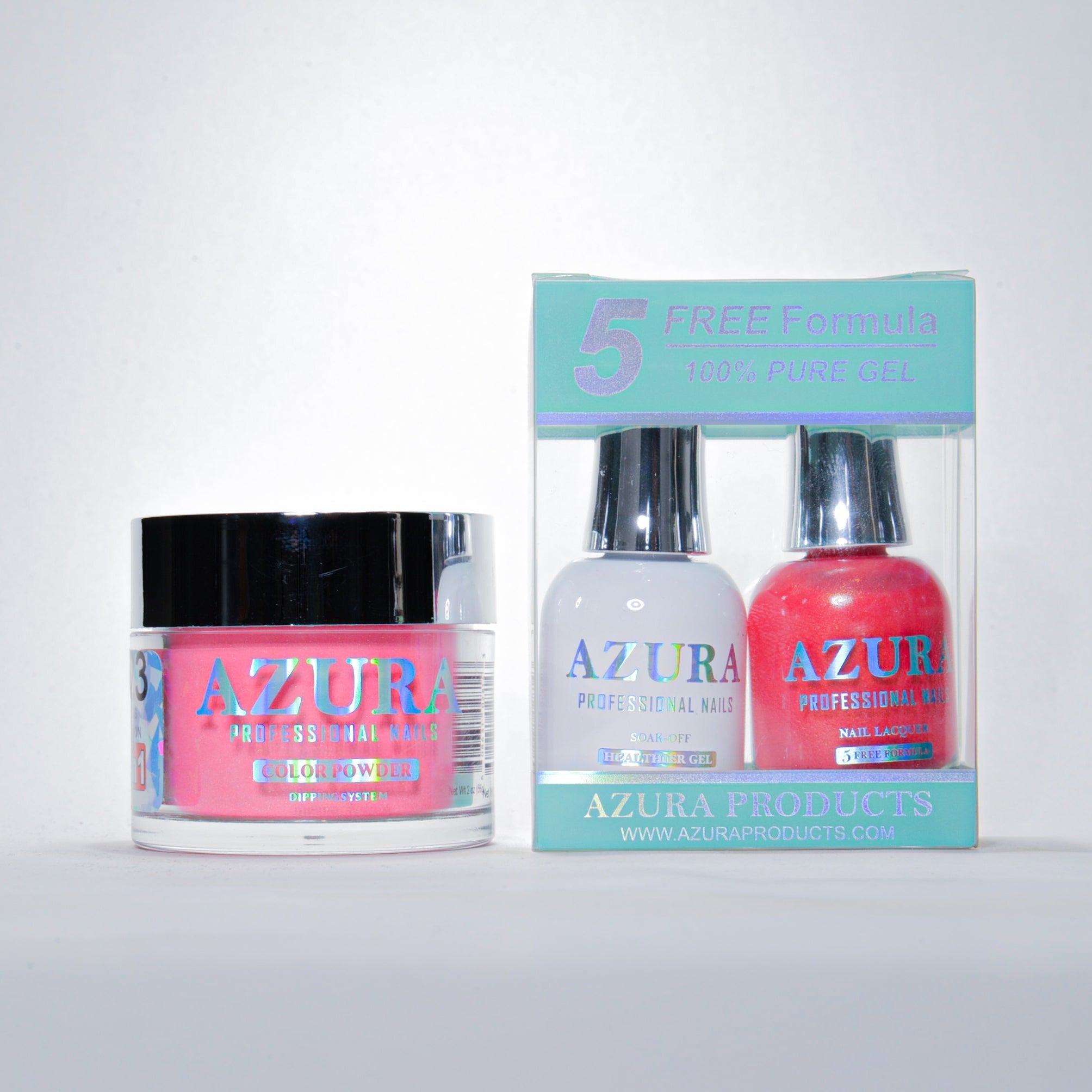 AZURA 3in1 - Gel Lacquer (0.5oz/15ml) & Dip Powder (2oz) - #123-simple-AZURA- Nail Supply American Gel Polish - Phuong Ni