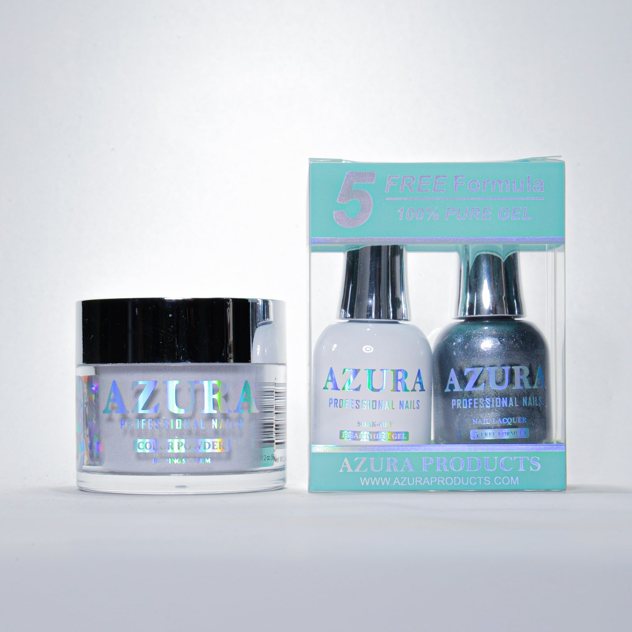 AZURA 3in1 - Gel Lacquer (0.5oz/15ml) & Dip Powder (2oz) - #124-simple-AZURA- Nail Supply American Gel Polish - Phuong Ni