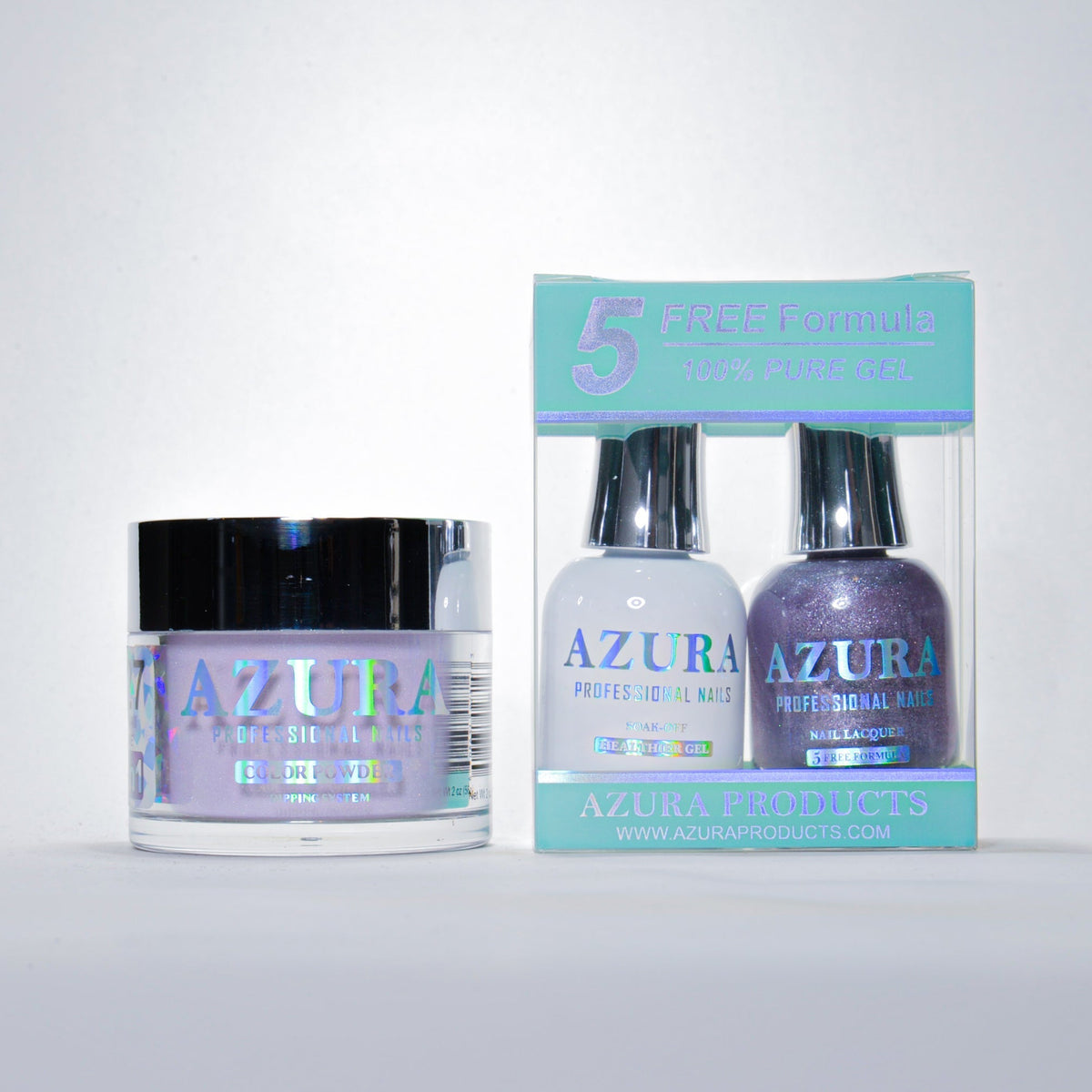 AZURA 3in1 - Gel Lacquer (0.5oz/15ml) & Dip Powder (2oz) - #127-simple-AZURA- Nail Supply American Gel Polish - Phuong Ni