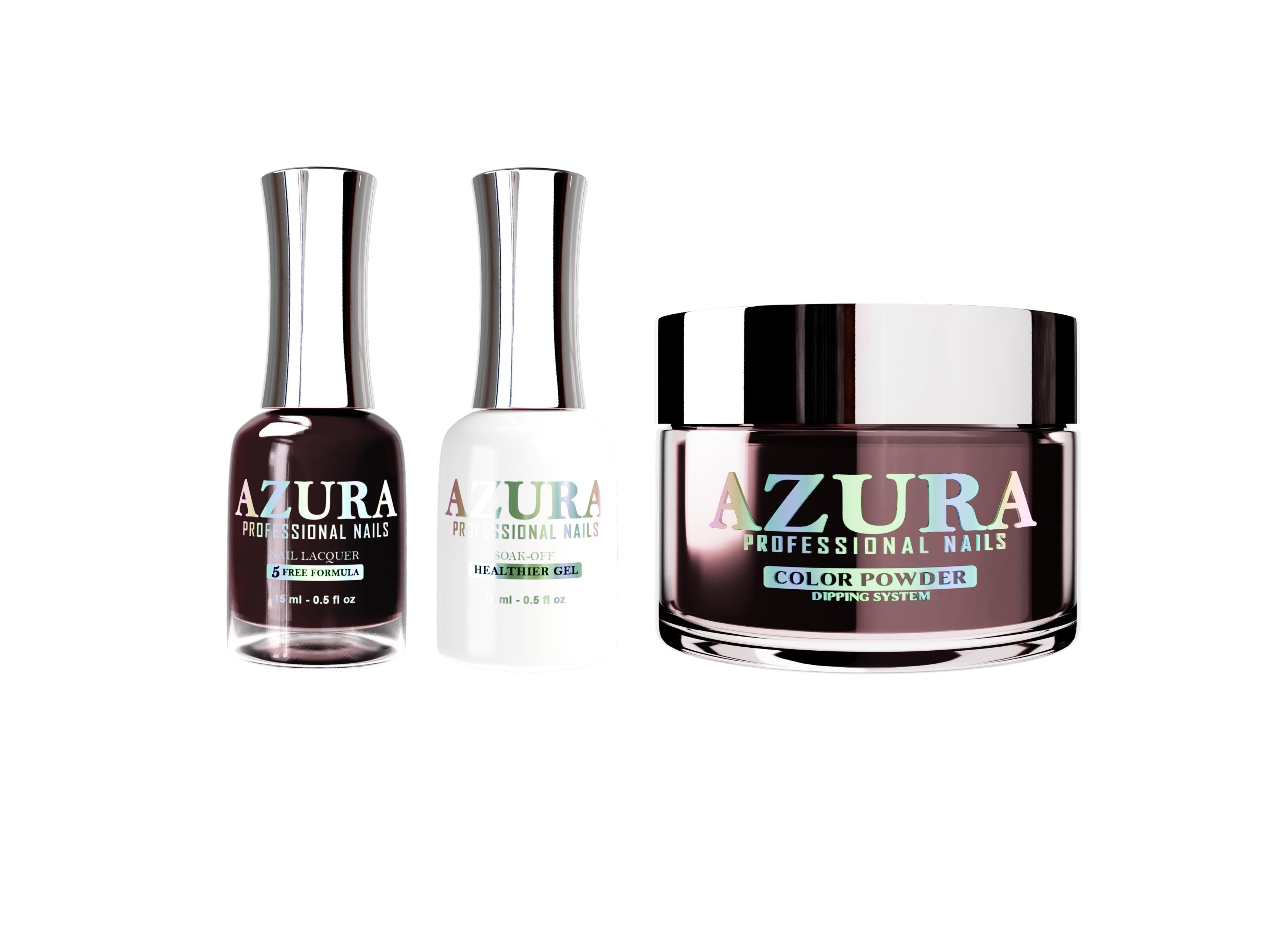 AZURA 4in1 - Gel Lacquer Dip Dap Powder - #Super Black-simple-AZURA- Nail Supply American Gel Polish - Phuong Ni