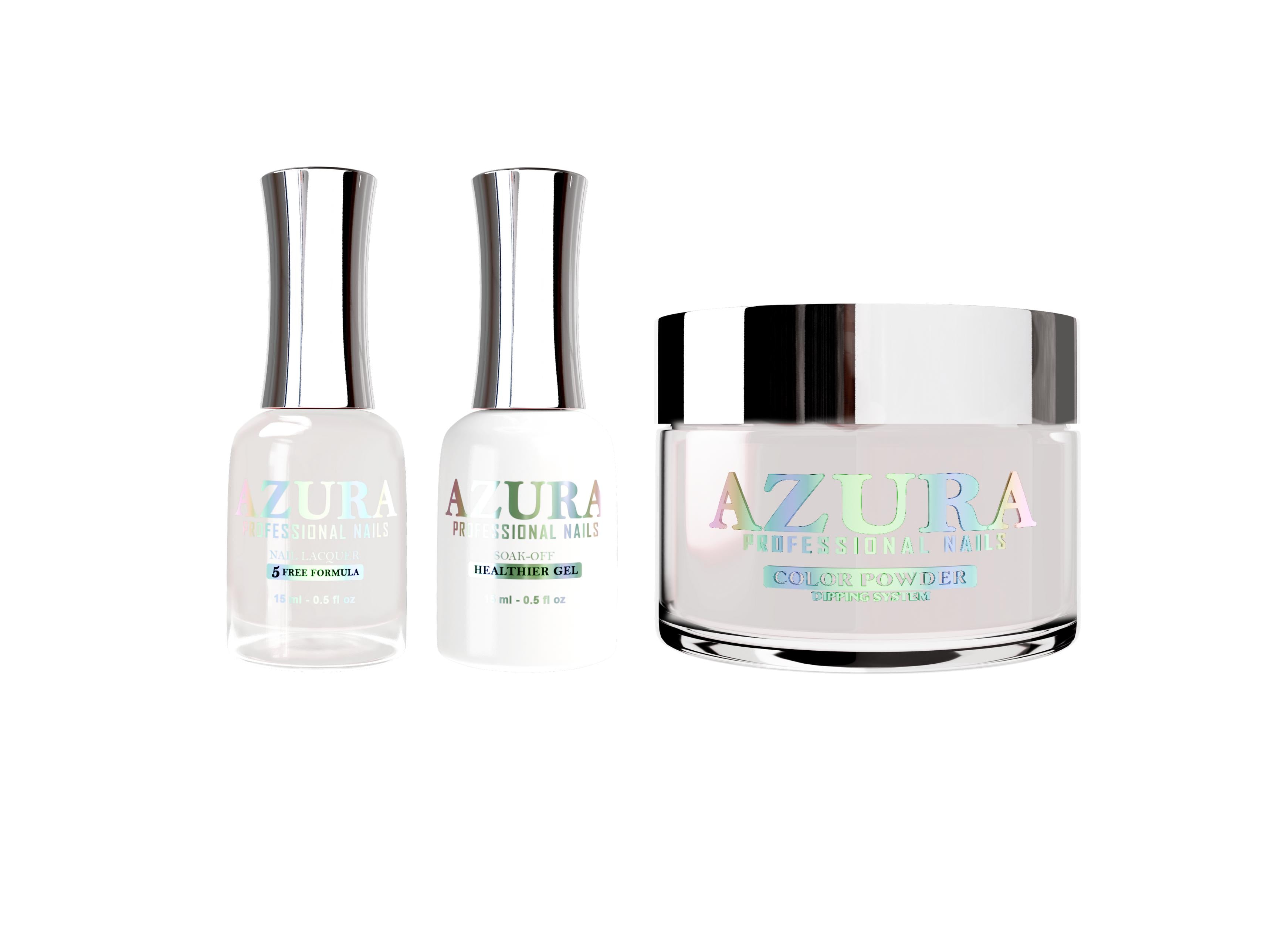 AZURA 4in1 - Gel Lacquer Dip Dap Powder - #Super White-simple-AZURA- Nail Supply American Gel Polish - Phuong Ni