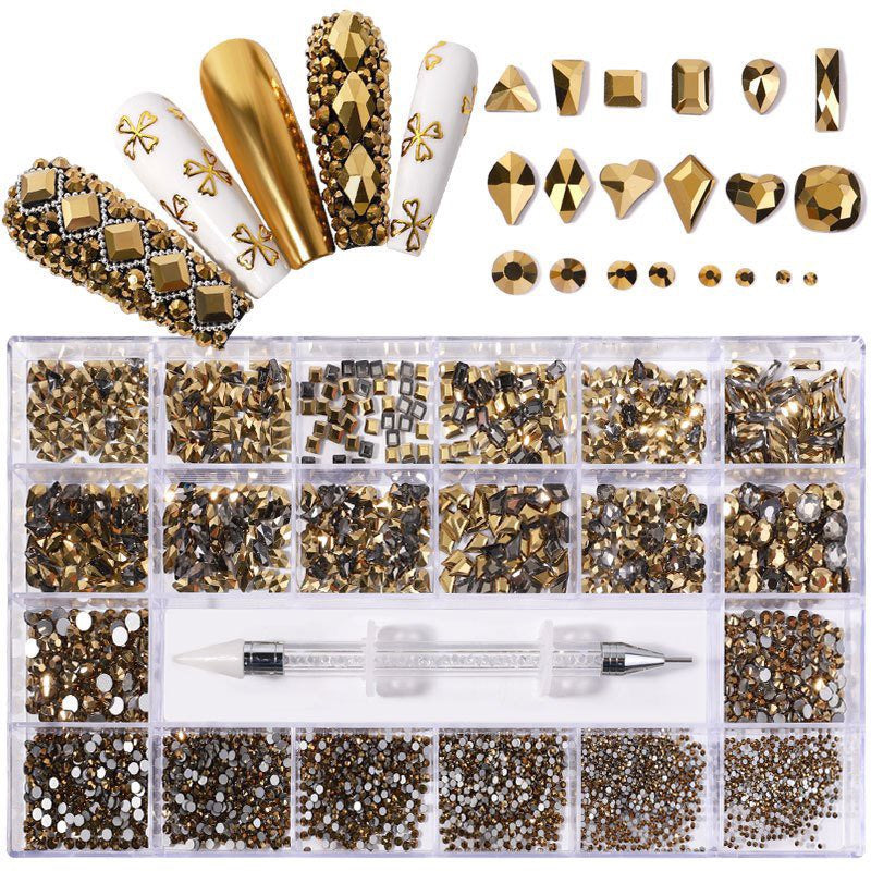 AZURA Crystal Rhinestones kit - Gold-AZURA- Nail Supply American Gel Polish - Phuong Ni