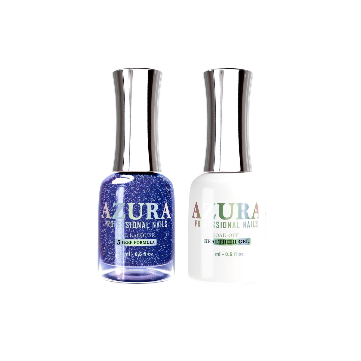 AZURA Gel Duo (Gel & Lacquer) - Glitter Blue - 071-AZURA- Nail Supply American Gel Polish - Phuong Ni