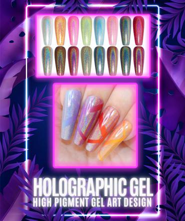 AZURA Holographic Gel - Full Set 24 colors (0.5oz/15ml)-AZURA- Nail Supply American Gel Polish - Phuong Ni