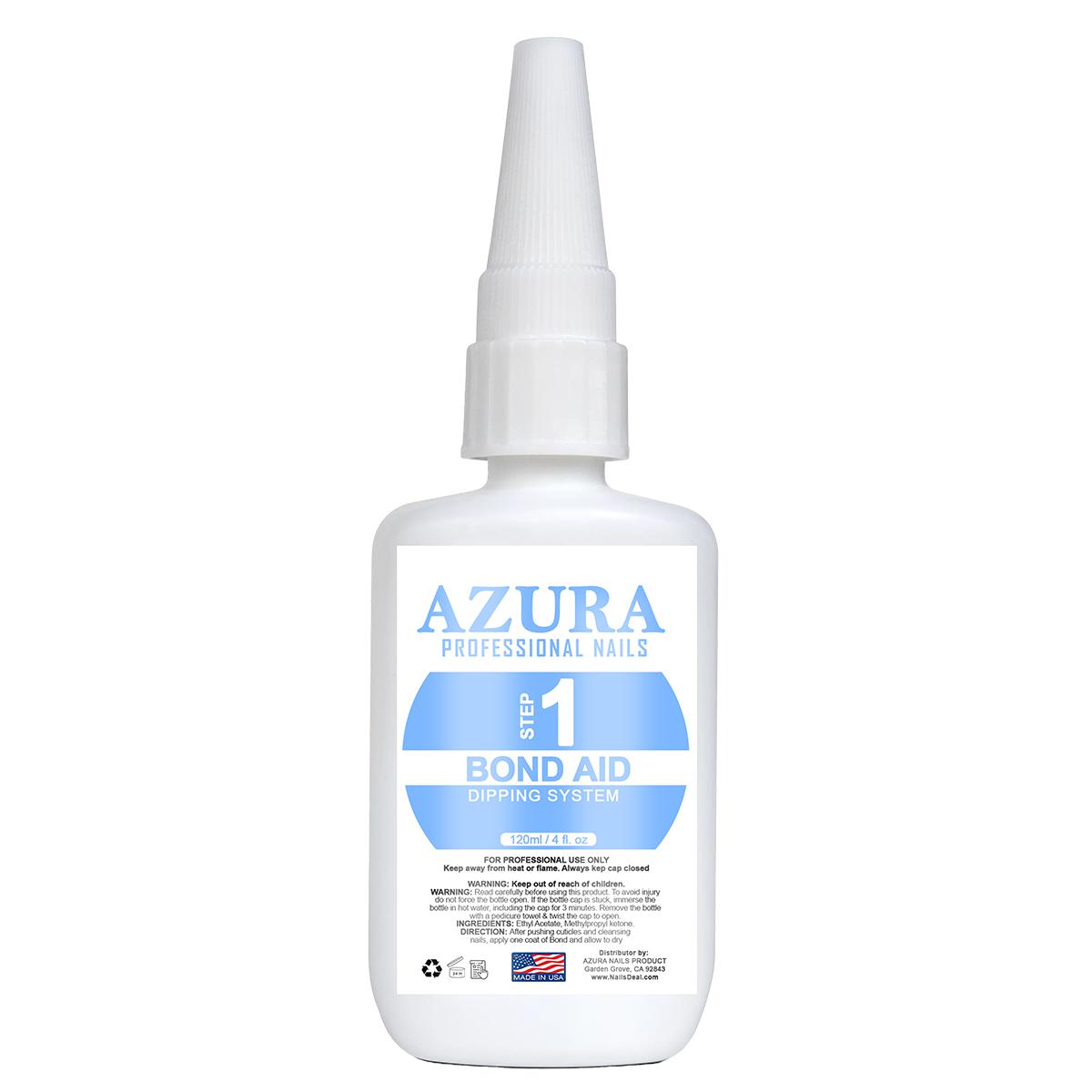 AZURA Liquid Dip Refill Size (4oz/120ml) Dipping Powder System Essential for Nail Art DIY, No Nail Lamp Needed-AZURA- Nail Supply American Gel Polish - Phuong Ni