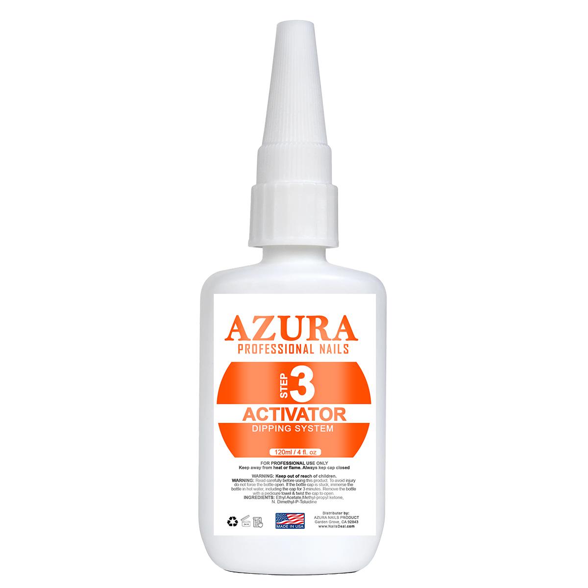 AZURA Liquid Dip Refill Size (4oz/120ml) Dipping Powder System Essential for Nail Art DIY, No Nail Lamp Needed-AZURA- Nail Supply American Gel Polish - Phuong Ni