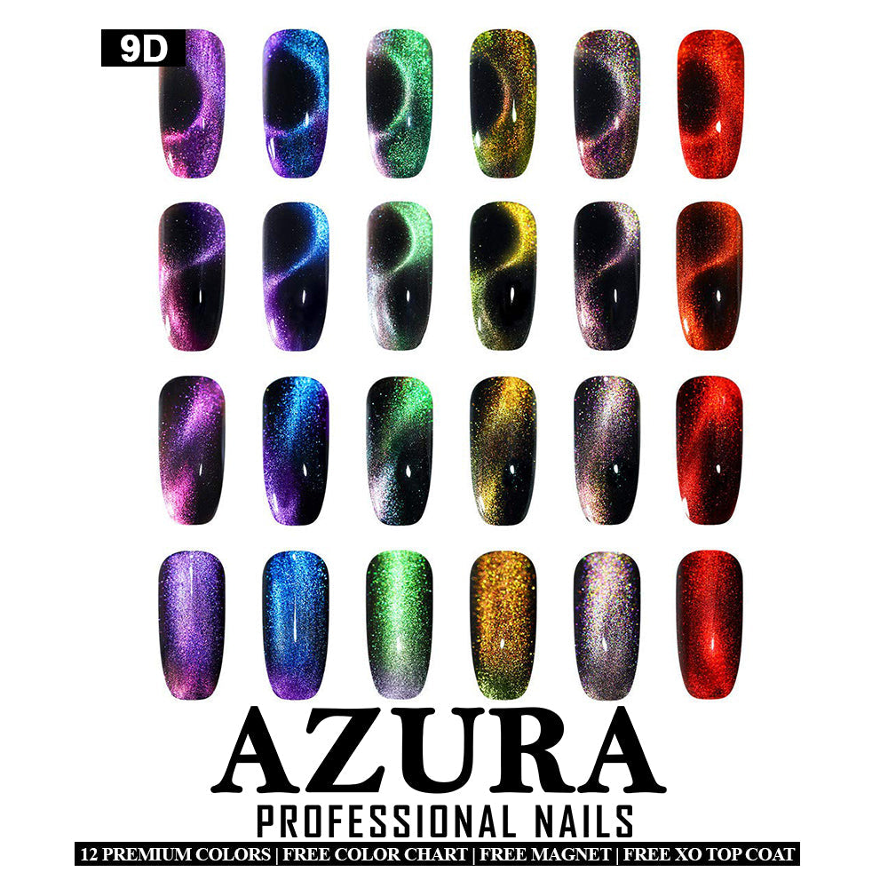 AZURA Nextgen 9D Super Cateye (Combo 12 colors & Gift)-gel-AZURA- Nail Supply American Gel Polish - Phuong Ni