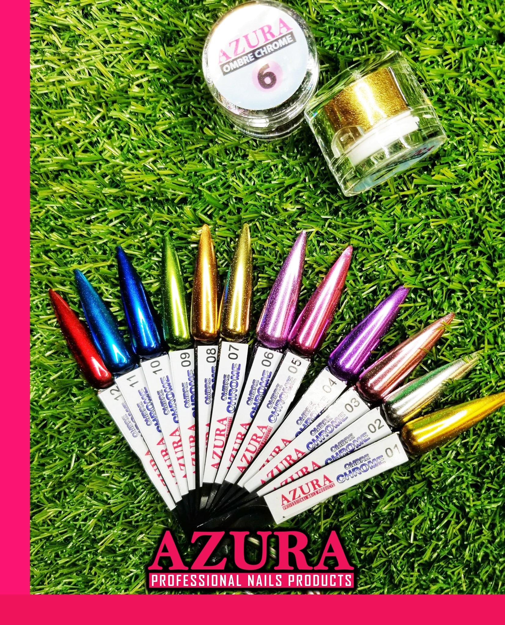 AZURA Ombre Chrome (12 colors) - 4gram-powder-AZURA- Nail Supply American Gel Polish - Phuong Ni