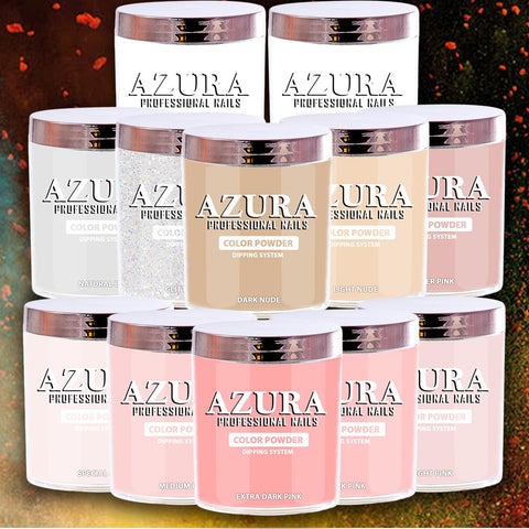 AZURA Ombre Powder 2in1 (Acylic & Dip Powder) - (16oz) - Combo 12 colors-powder-AZURA- Nail Supply American Gel Polish - Phuong Ni