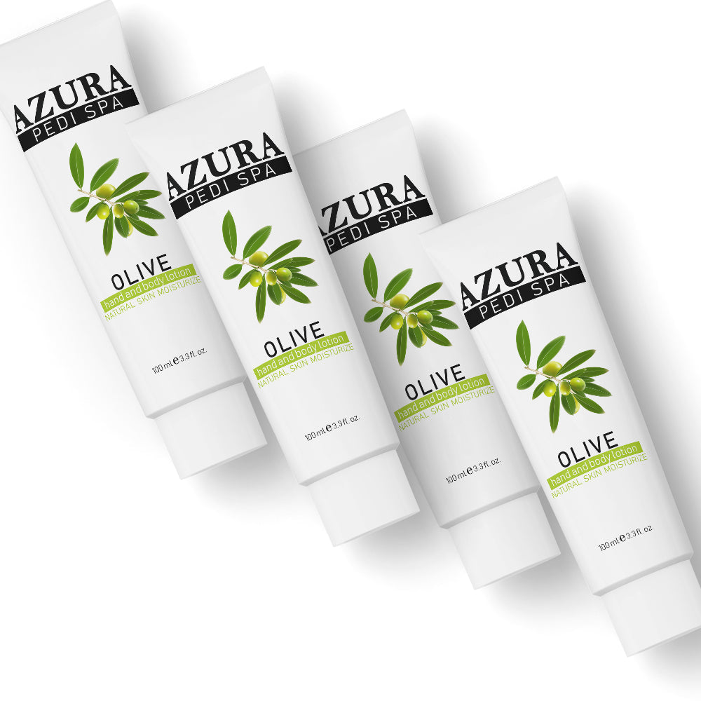 AZURA PediSpa Lotion - Mix 5 Flavors (Olive, Lavender, Orange Mandarin, Warm Kiss, Avocado) - (3.3oz/100ml) - (1box/60pcs)-lotion-AZURA- Nail Supply American Gel Polish - Phuong Ni