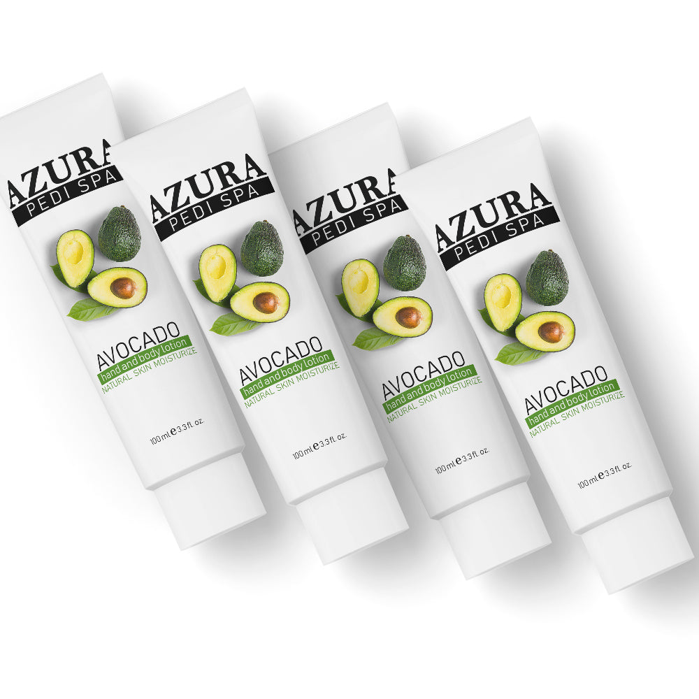 AZURA PediSpa Lotion - Mix 5 Flavors (Olive, Lavender, Orange Mandarin, Warm Kiss, Avocado) - (3.3oz/100ml) - (1box/60pcs)-lotion-AZURA- Nail Supply American Gel Polish - Phuong Ni