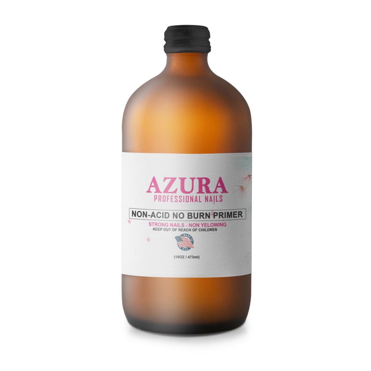 AZURA - Primer (No Acid, No Burn) - 16oz Air Dry Superior Bonding Primer for Acrylic Powder Nail-AZURA- Nail Supply American Gel Polish - Phuong Ni
