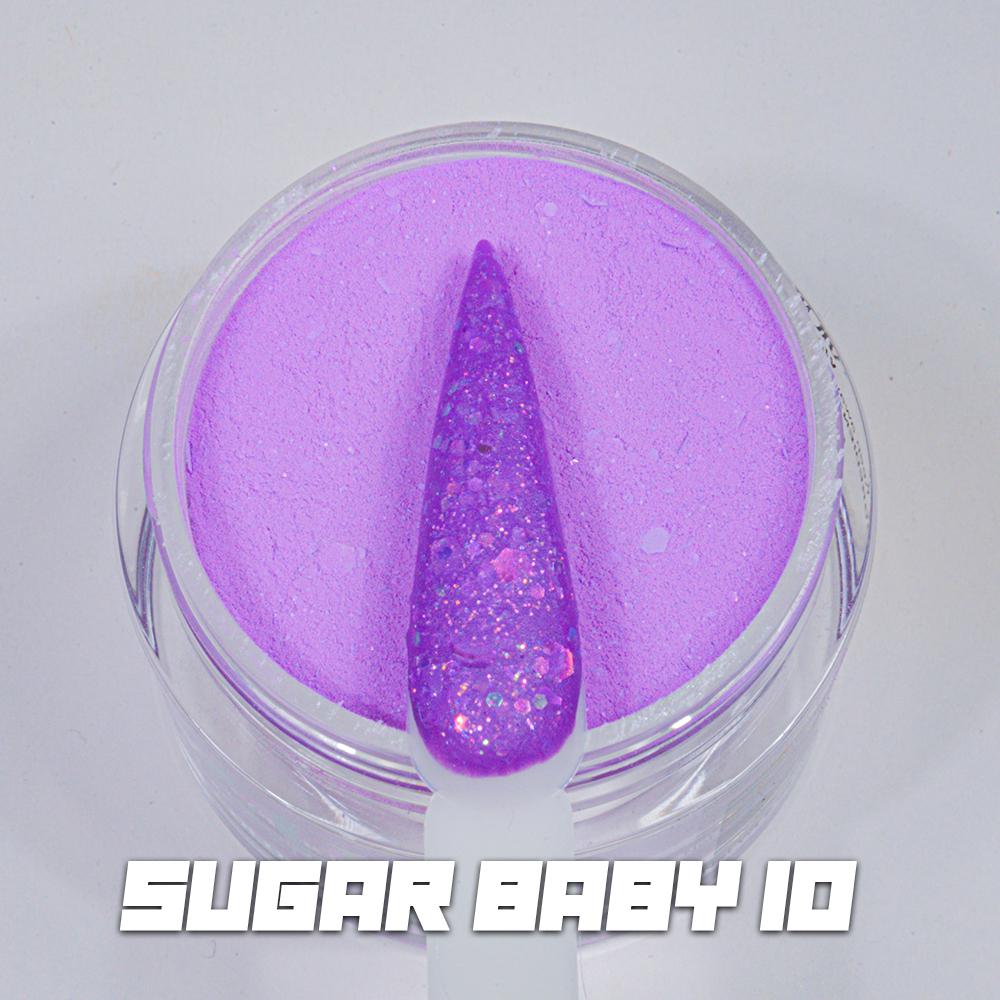 AZURA Sugar Baby - 10 - Dip & Dap Neon Glitter Holographic Powder (2oz)-powder-Nails Deal & Beauty Supply- Nail Supply American Gel Polish - Phuong Ni