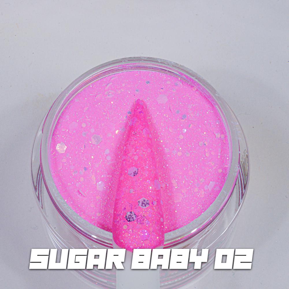 AZURA Sugar Baby - 2 - Dip & Dap Neon Glitter Holographic Powder (2oz)-powder-Nails Deal & Beauty Supply- Nail Supply American Gel Polish - Phuong Ni