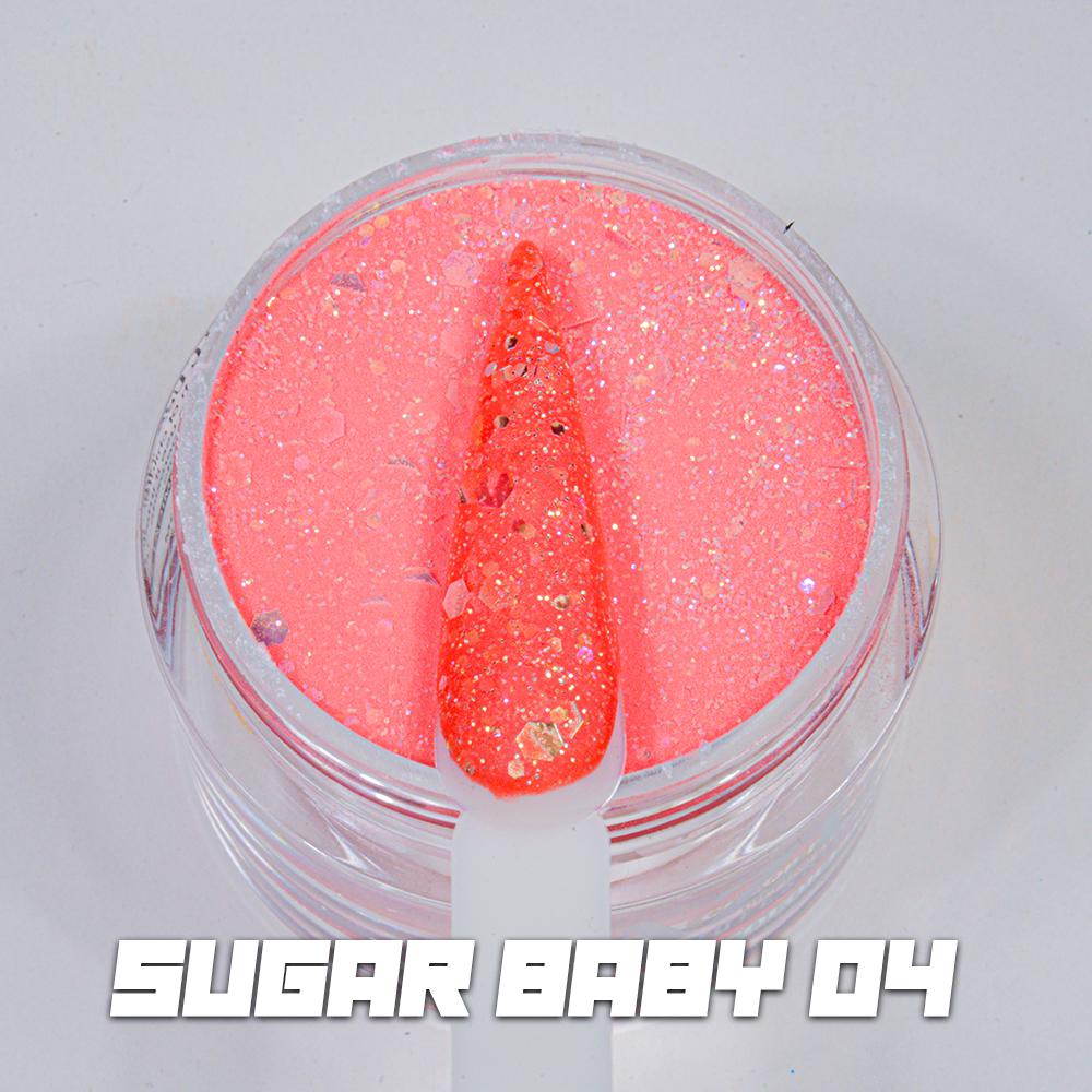 AZURA Sugar Baby - 4 - Dip & Dap Neon Glitter Holographic Powder (2oz)-powder-Nails Deal & Beauty Supply- Nail Supply American Gel Polish - Phuong Ni
