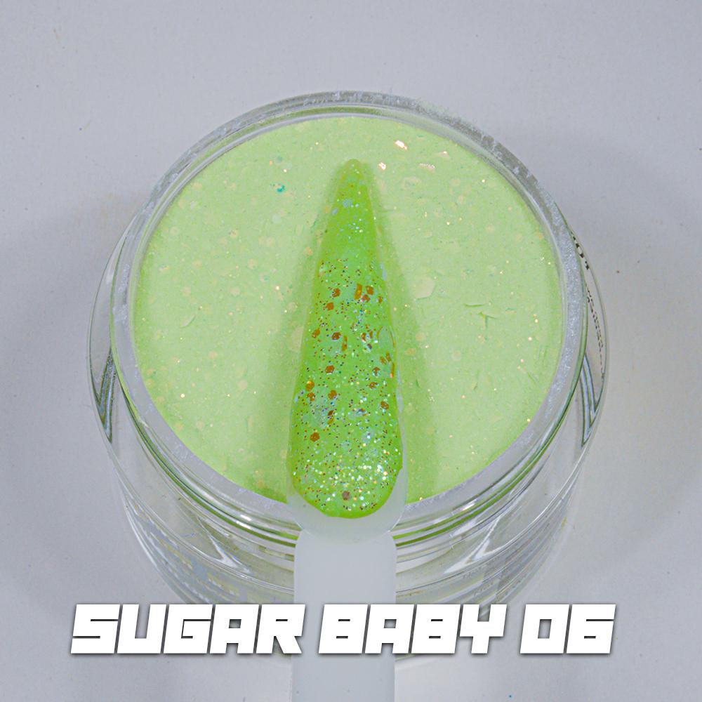 AZURA Sugar Baby - 6 - Dip & Dap Neon Glitter Holographic Powder (2oz)-powder-Nails Deal & Beauty Supply- Nail Supply American Gel Polish - Phuong Ni