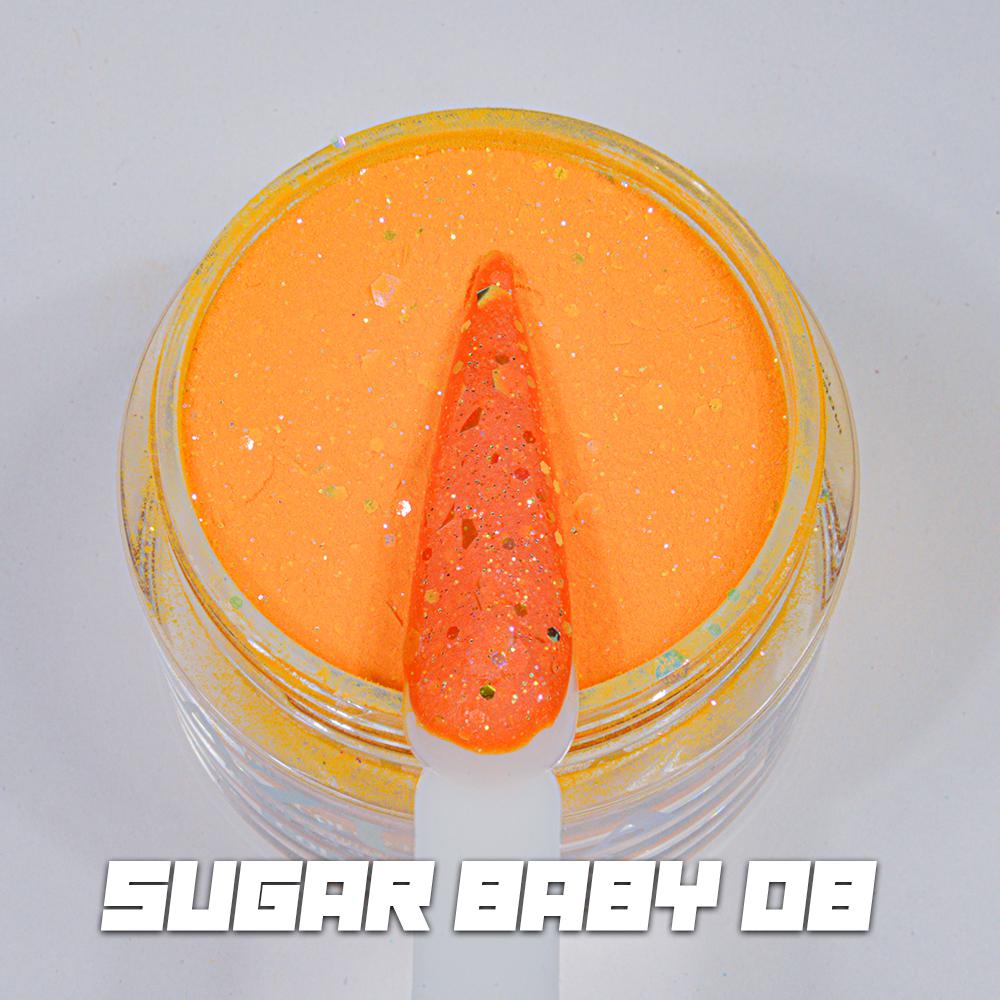 AZURA Sugar Baby - 8 - Dip & Dap Neon Glitter Holographic Powder (2oz)-powder-Nails Deal & Beauty Supply- Nail Supply American Gel Polish - Phuong Ni