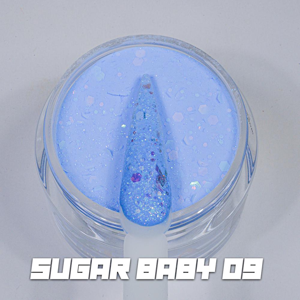 AZURA Sugar Baby - 9 - Dip & Dap Neon Glitter Holographic Powder (2oz)-powder-Nails Deal & Beauty Supply- Nail Supply American Gel Polish - Phuong Ni