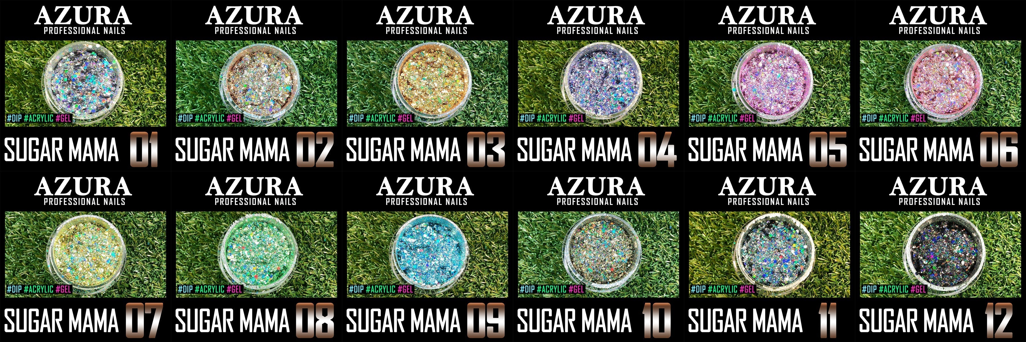 AZURA - Sugar Mama (2oz) - 01 (Sparkle & Holographic)-Glitter-AZURA- Nail Supply American Gel Polish - Phuong Ni