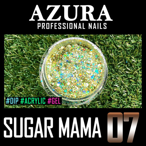 AZURA - Sugar Mama (2oz) - 07 (Sparkle & Holographic)-Glitter-AZURA- Nail Supply American Gel Polish - Phuong Ni