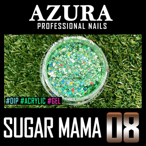 AZURA - Sugar Mama (2oz) - 08 (Sparkle & Holographic)-Glitter-AZURA- Nail Supply American Gel Polish - Phuong Ni
