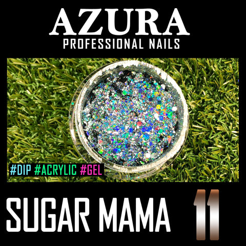 AZURA - Sugar Mama (2oz) - 11 (Sparkle & Holographic)-Glitter-AZURA- Nail Supply American Gel Polish - Phuong Ni