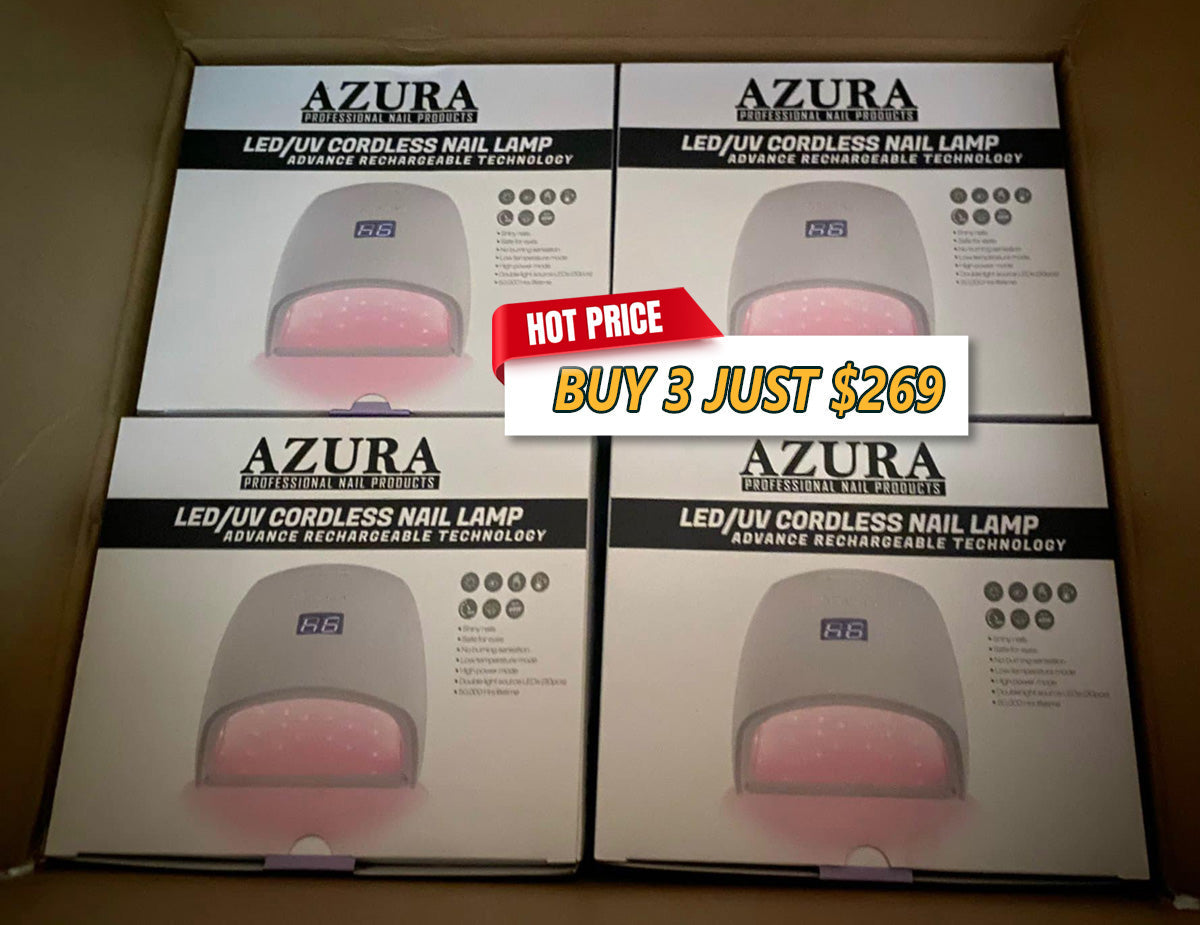 AZURA UV/LED Cordless 48W - White (Plasma Light) Rechargeable Cordless Nail Lamp 48W-UV/LED LAMP-AZURA- Nail Supply American Gel Polish - Phuong Ni