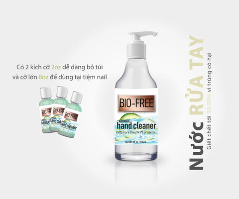 BIO-FREE Hand Sanitize (2oz/8oz)-Hand Sanitize-BIO-FREE-8oz / 236ml- Nail Supply American Gel Polish - Phuong Ni