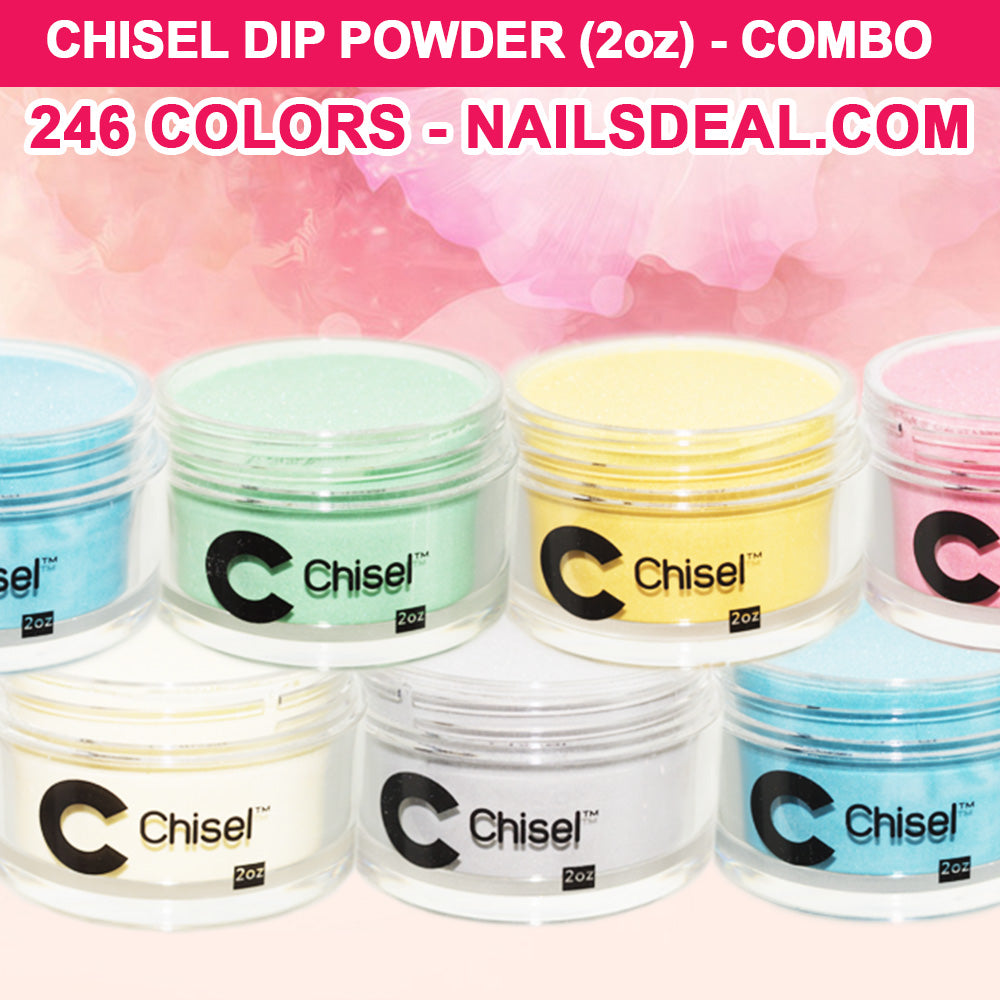 CHISEL Dip Powder (2oz) - COMBO - 246 colors-dip-Nails Deal- Nail Supply American Gel Polish - Phuong Ni