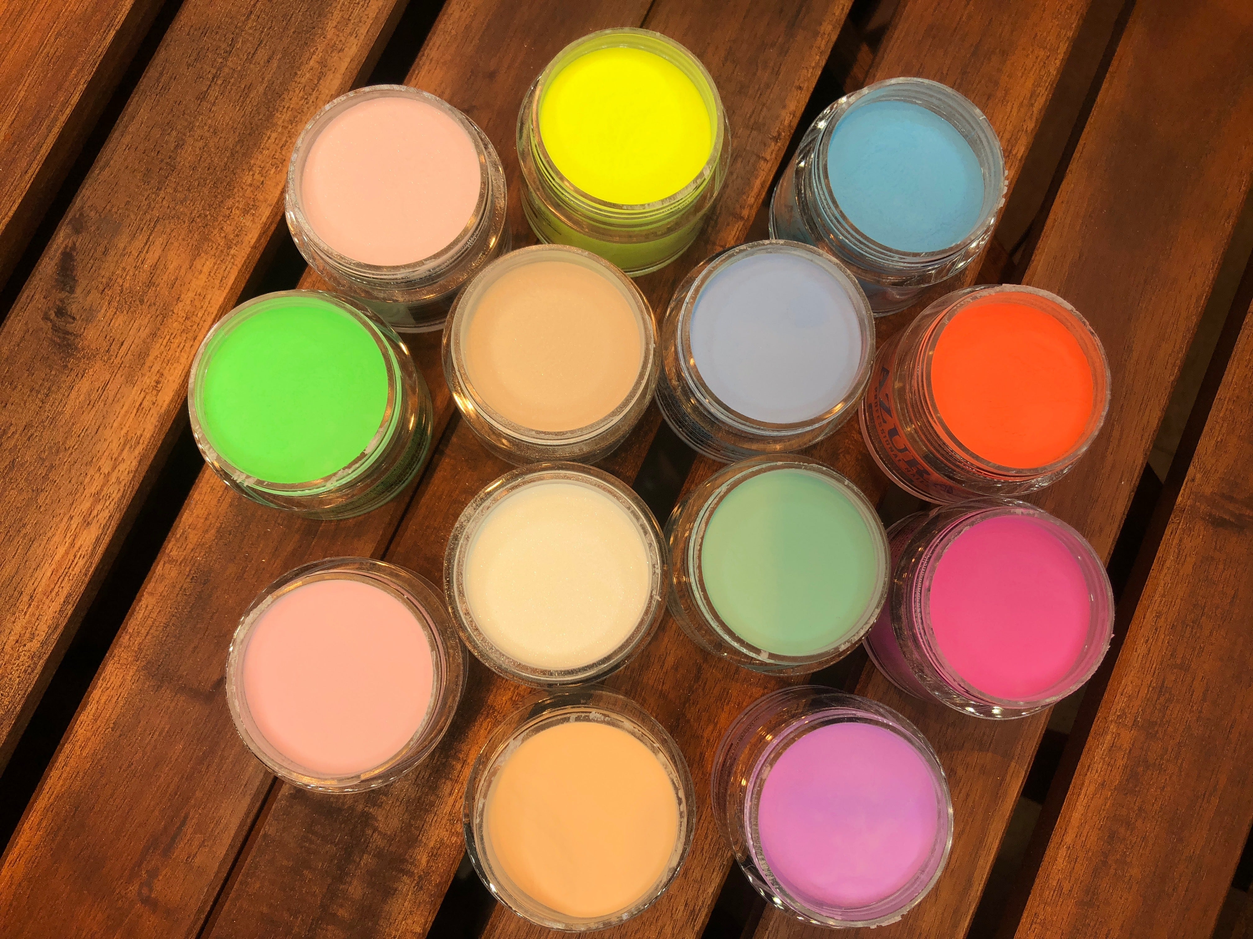 COMBO - AZURA Dip Powder (2in1) - Glow in the Dark Collection (13 colors) + Free Color Chart-powder-AZURA- Nail Supply American Gel Polish - Phuong Ni